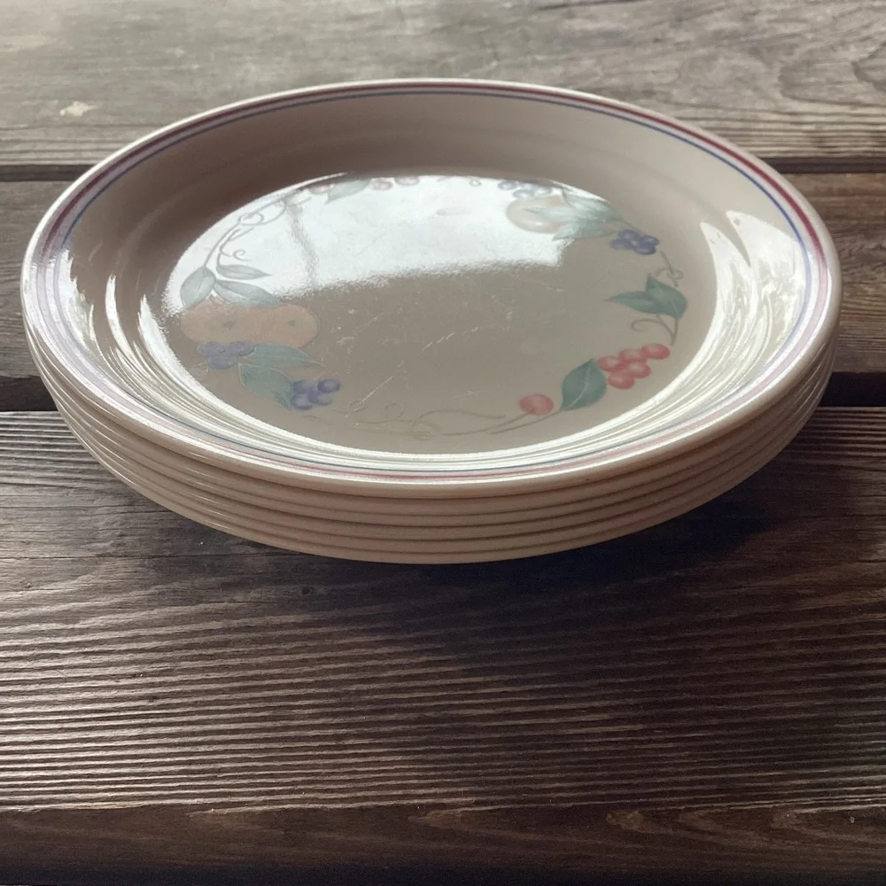Corelle Abundance Pattern Luncheon Plates - set of 6